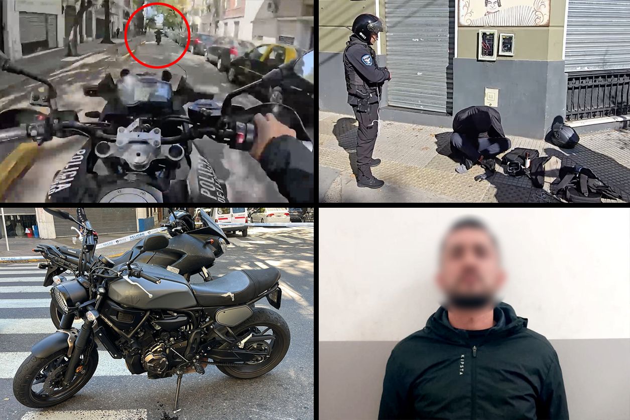 Robo y persecución: prisión preventiva para el motochorro colombiano detenido en Boedo